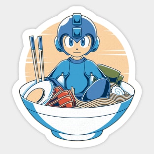 Blue Robot Ramen Sticker